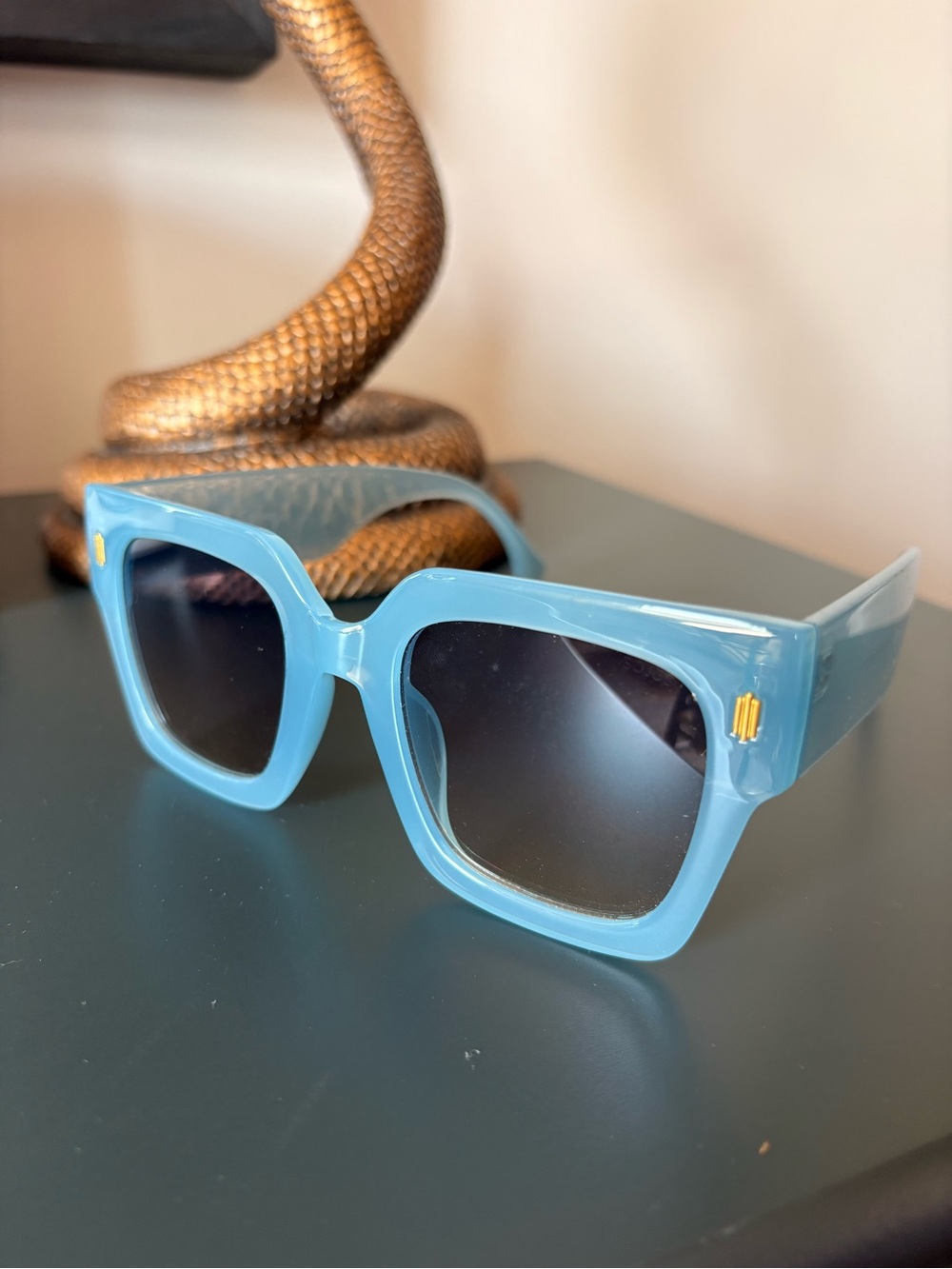 Baby Blue Square Sunglasses - Designer-Inspired